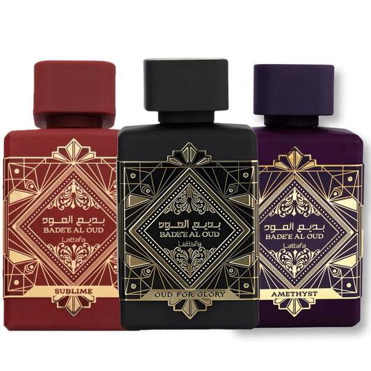 Promo Lattafa unisex PAGA 1 LLEVA 3: Oud For Glory 100 ML + Sublime 100 ML + Amethyst 100 ML + Envío GRATIS
